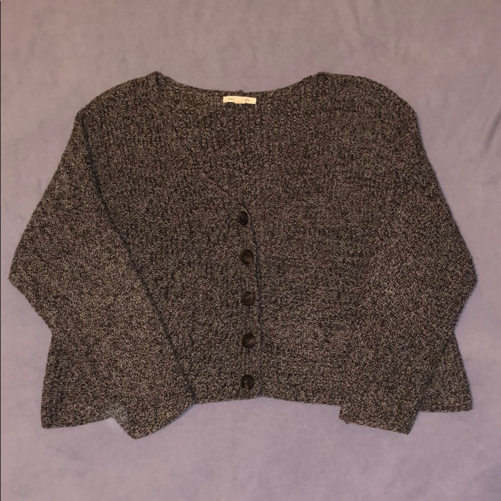 AE cropped button up sweater